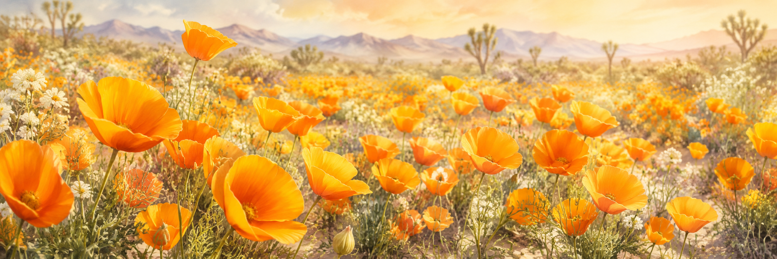 Decorative desert wildflower landscape for Embrace the Truth.