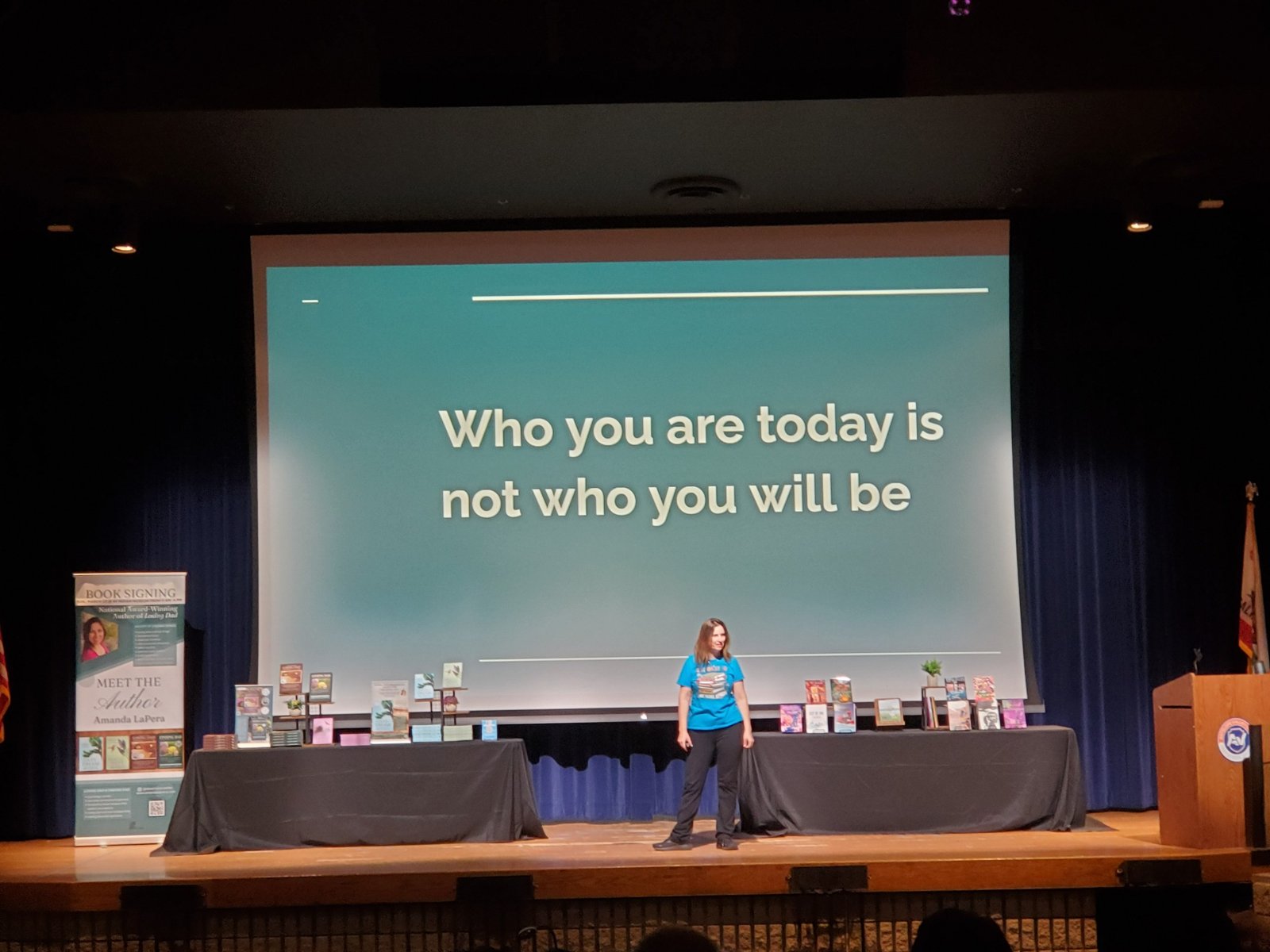 Amanda LaPera presentation slide for Who You Are Today Is Not Who You Will Be.